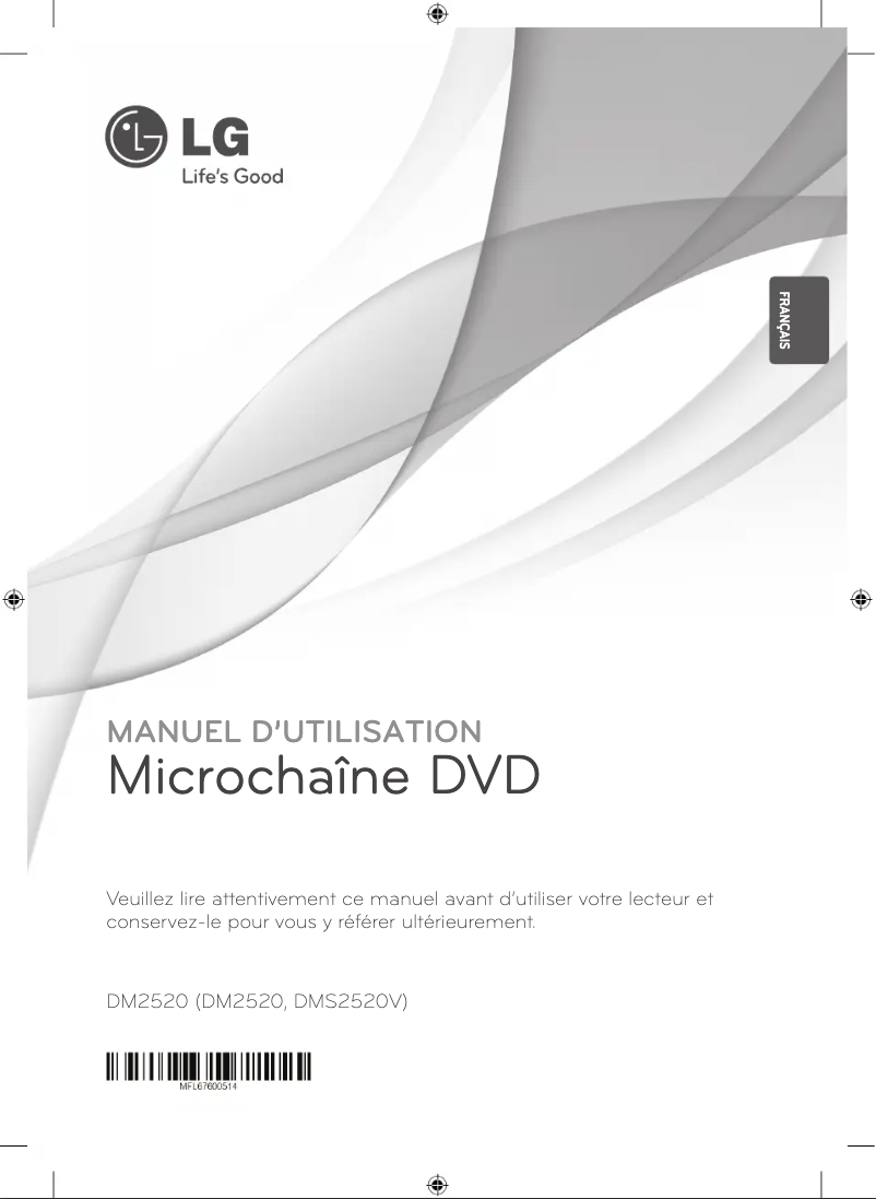 Page 1 de la notice Manuel utilisateur LG DM2520