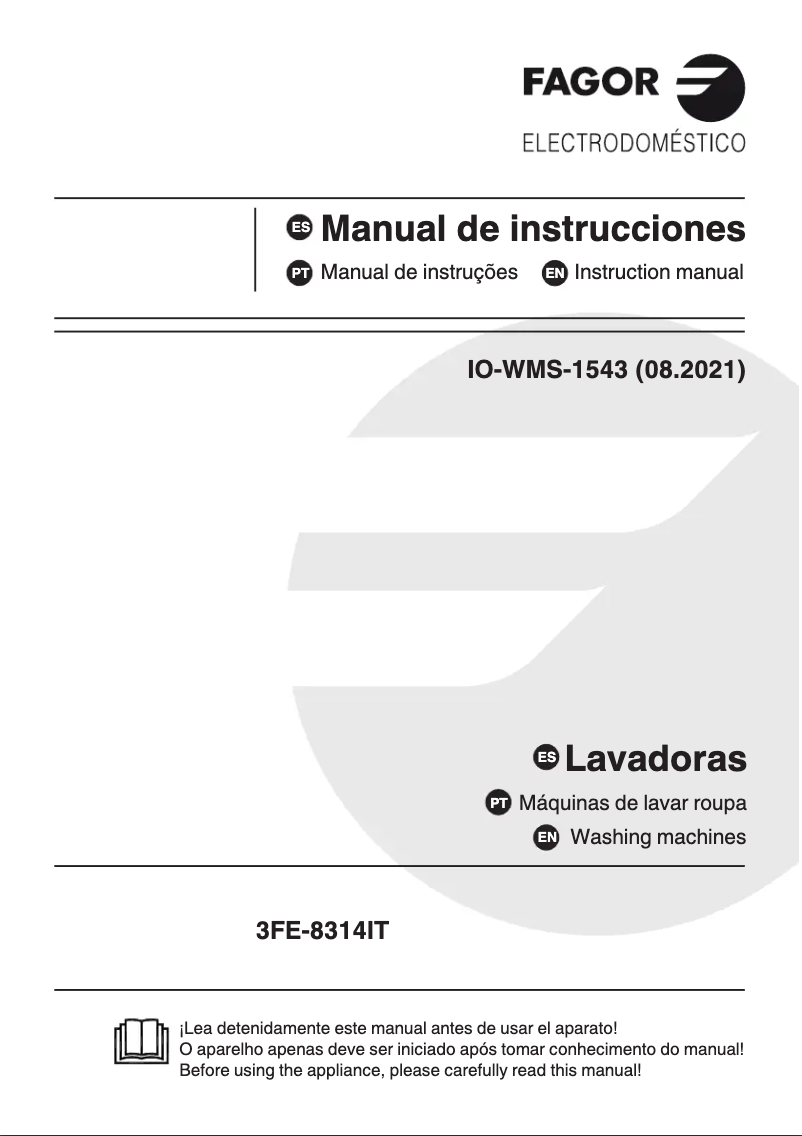 Page 1 de la notice Manuel utilisateur Fagor 3FE-8314IT