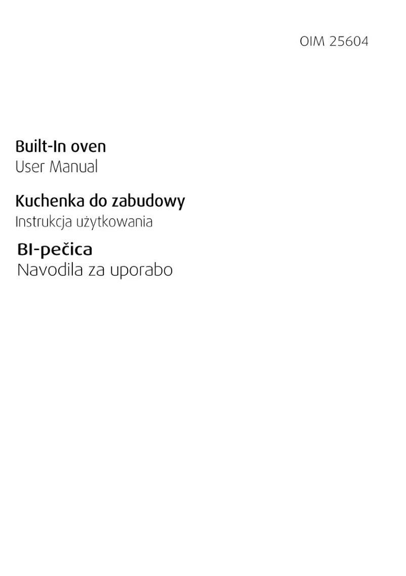 Page 1 de la notice Manuel utilisateur Beko OIM 25604
