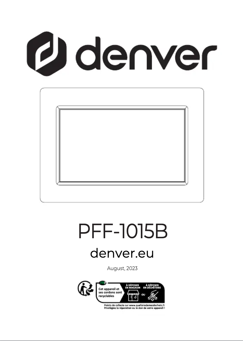 Page 1 de la notice Manuel utilisateur Denver PFF-1021