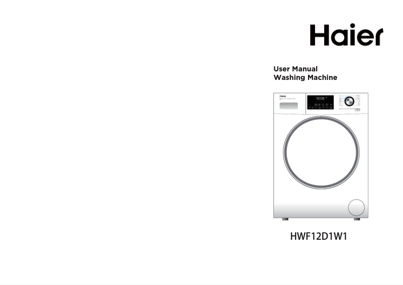Página 1 del manual Manual de usuario Haier HWF12D1W1