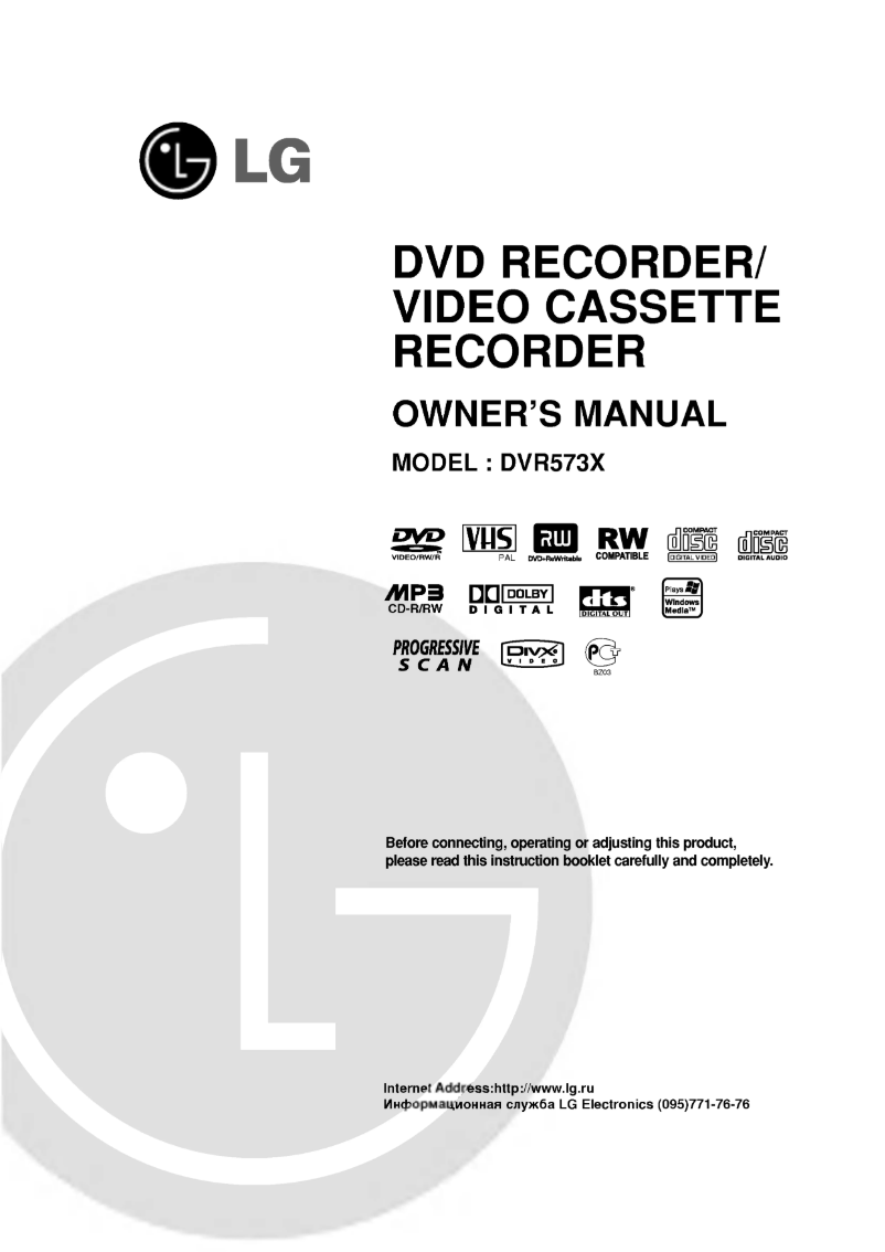 Page 1 of the manual User Manual LG RC7323NP4L