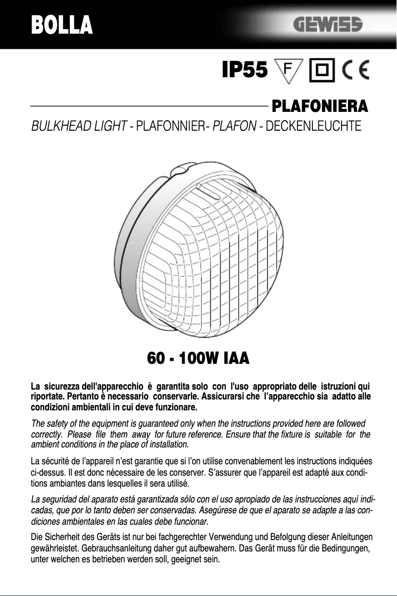 Page 1 of the manual User Manual Gewiss GW80761