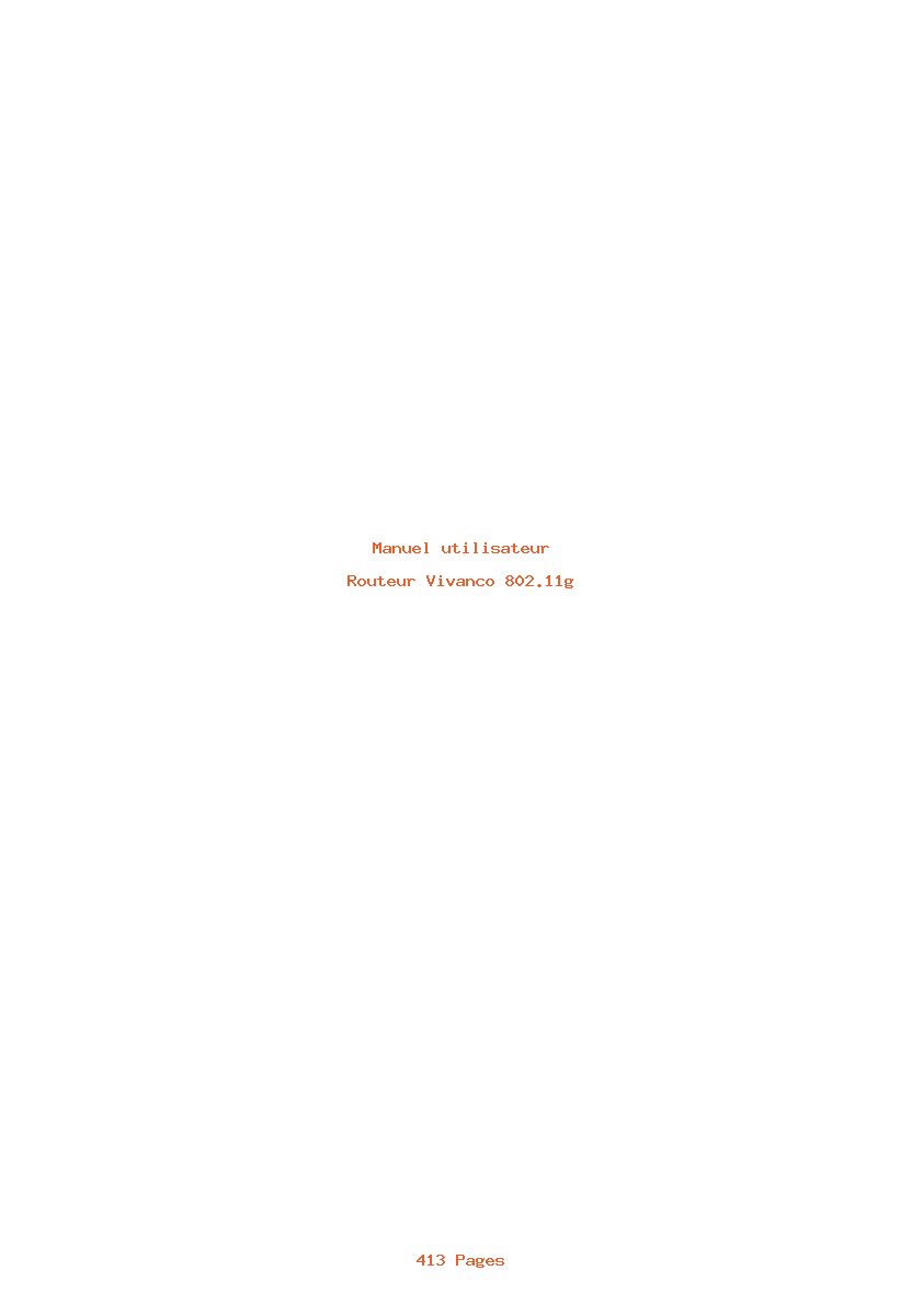 Page 1 de la notice Manuel utilisateur Vivanco 802.11g