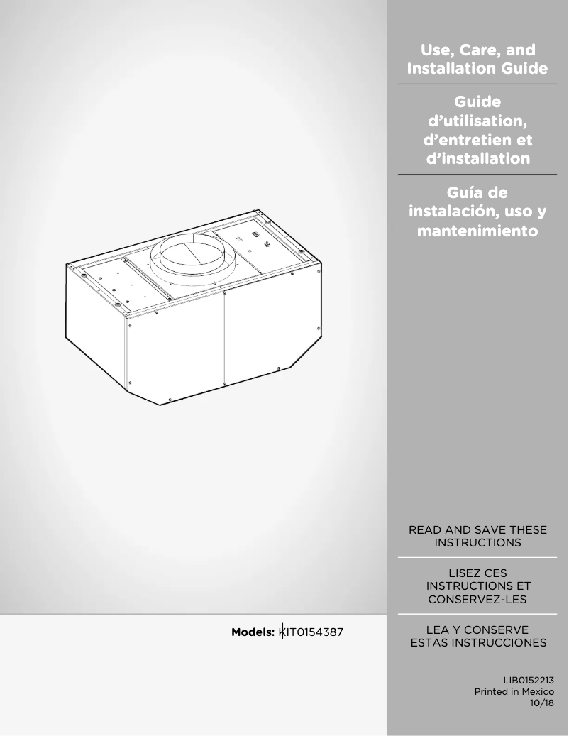 Page 1 de la notice Guide d'installation Elica Leone ELI142S2