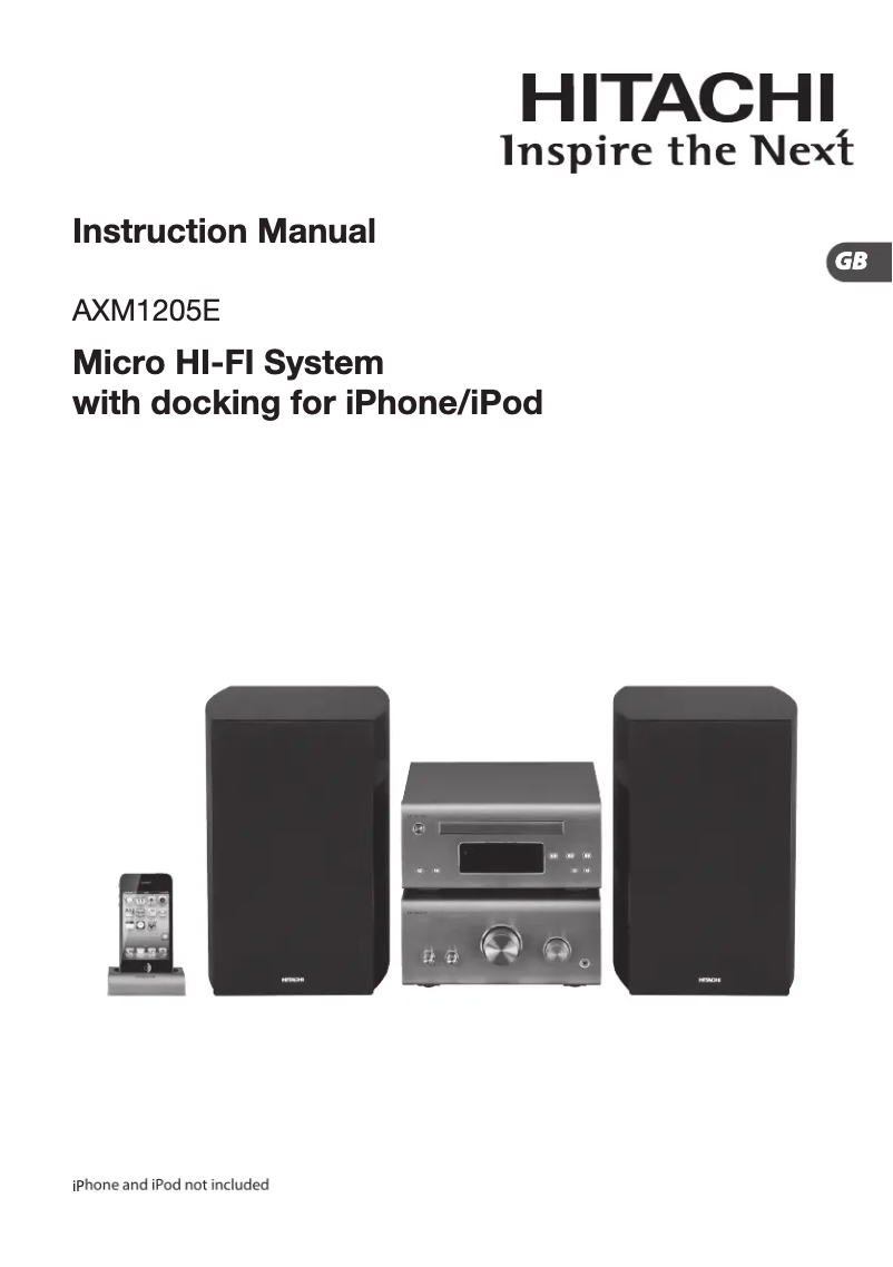 Page 1 de la notice Manuel utilisateur Hitachi AXM1205E