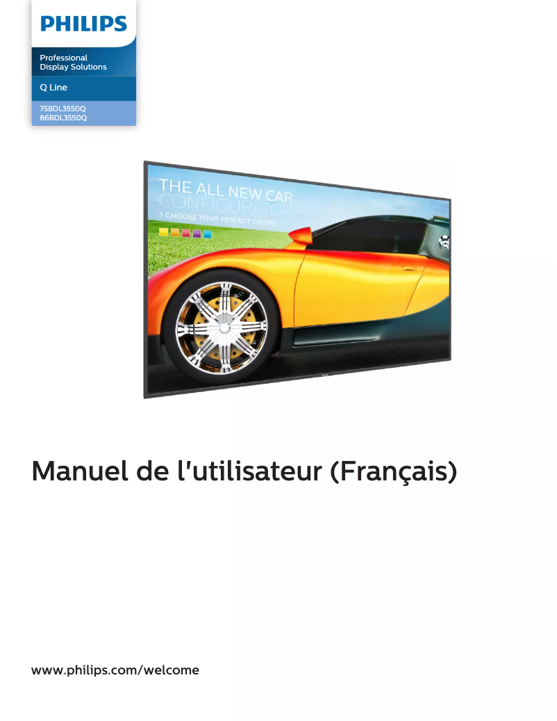 Page n°1 - Manuel utilisateur Philips 75BDL3550Q