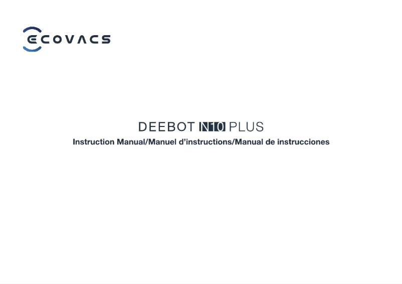 Page 1 of the manual User Manual ECOVACS Deebot N10 Plus