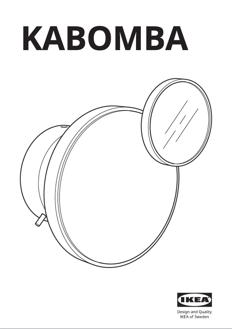 Page 1 de la notice Manuel utilisateur Ikea KABOMBA 904.898.02