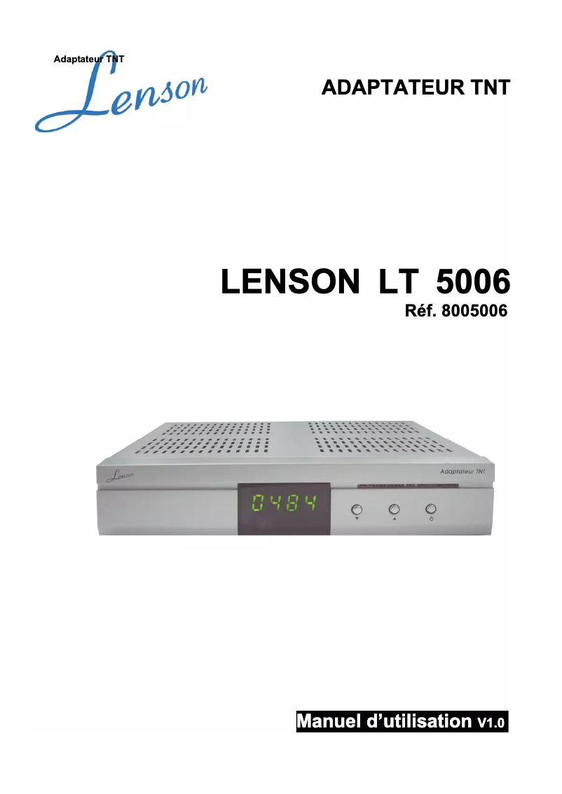Page 1 de la notice Manuel utilisateur Lenson LT 5006