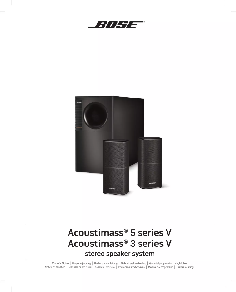 Page 1 de la notice Manuel utilisateur Bose Acoustimass 5 Series V