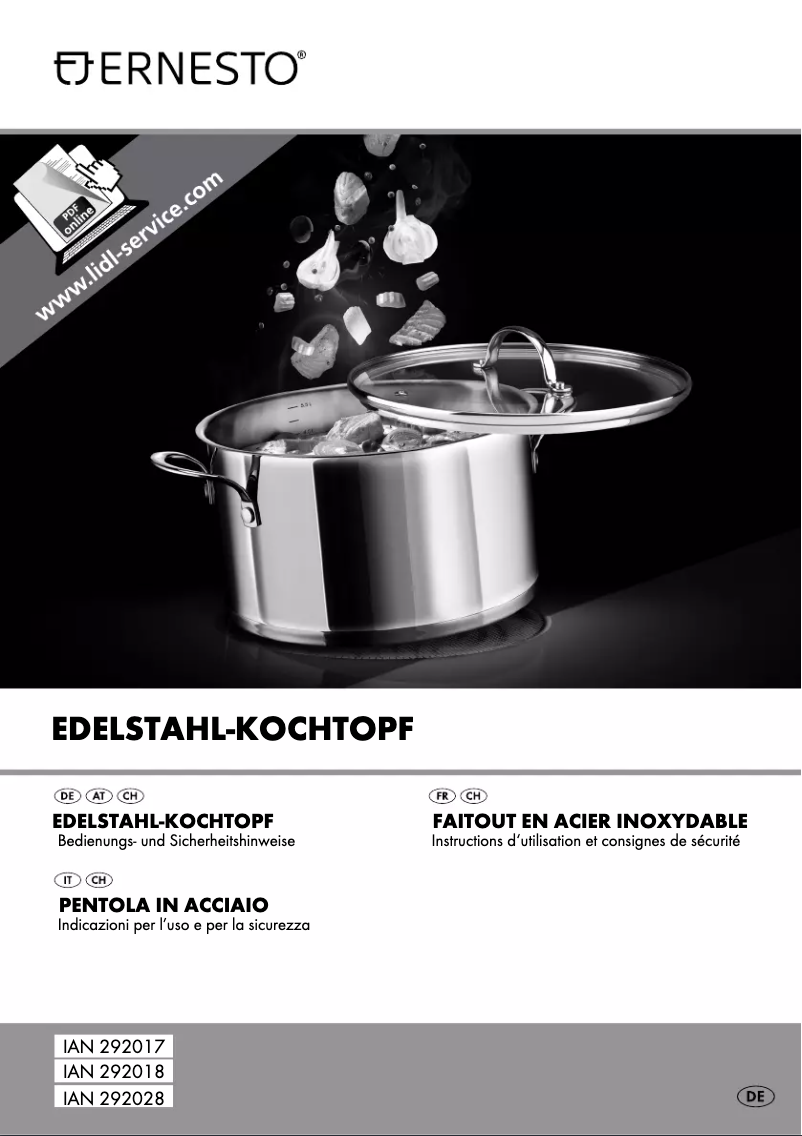 Page 1 de la notice Manuel utilisateur Ernesto IAN 292028