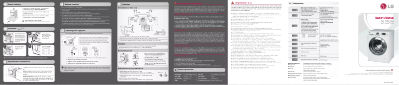 Page 1 de la notice Manuel utilisateur LG WD-1403TDS6