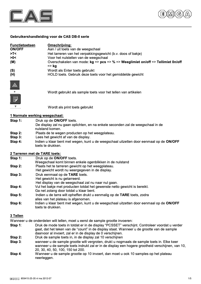 Page 1 de la notice Manuel utilisateur CAS 859425