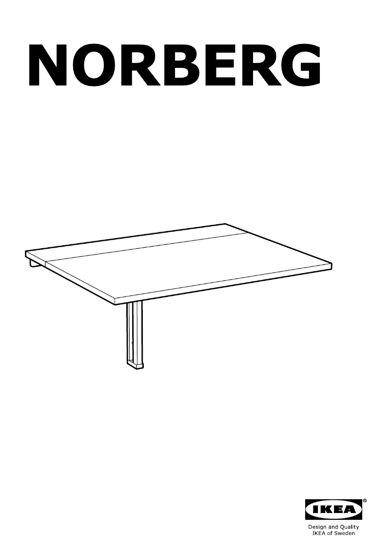 Page 1 de la notice Manuel utilisateur Ikea Norberg