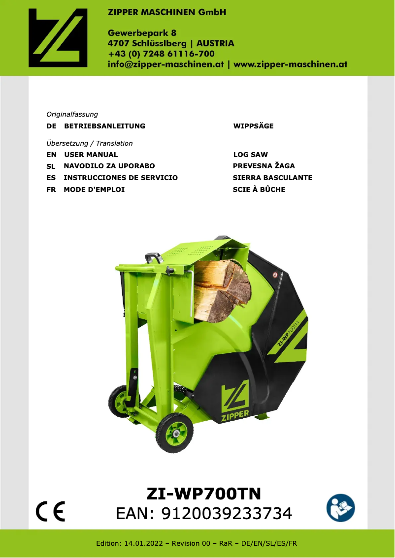 Page 1 of the manual User Manual Zipper ZI-WP700TN