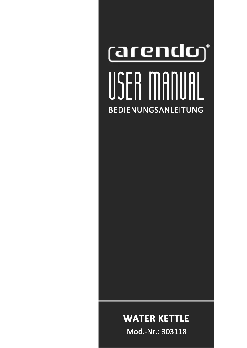 Page 1 of the manual User Manual Arendo 303118