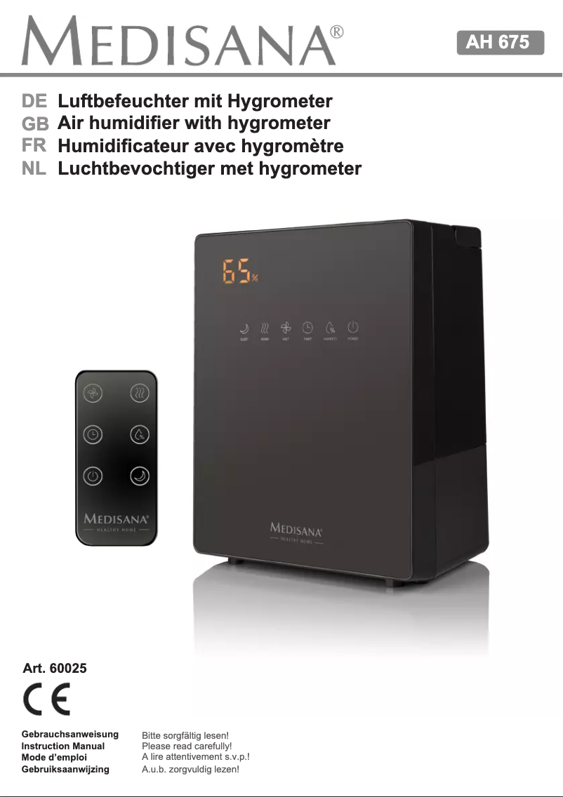 Page 1 de la notice Manuel utilisateur Medisana AH 675