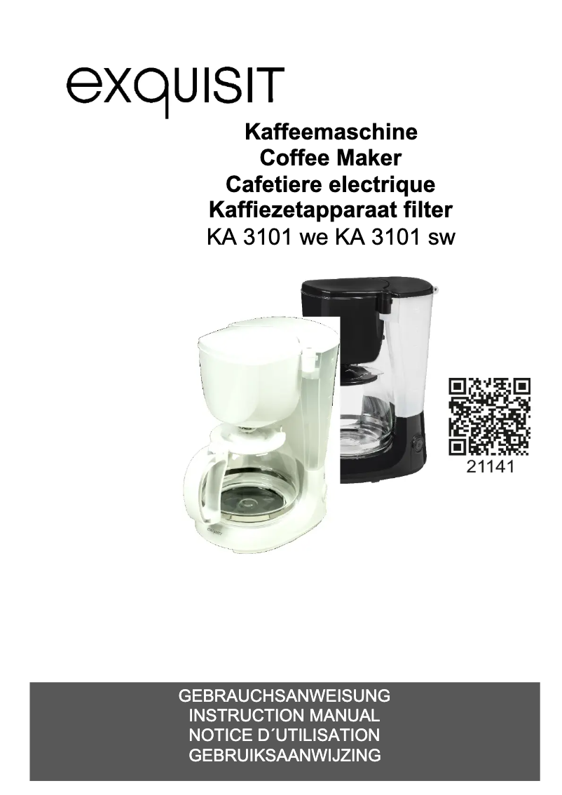 Page 1 de la notice Manuel utilisateur Exquisit KA 3101 we