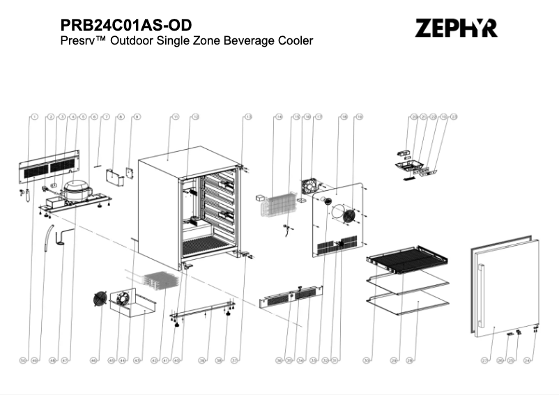 Página 1 del manual Manual de instrucciones Zephyr PRB24C01ODSS