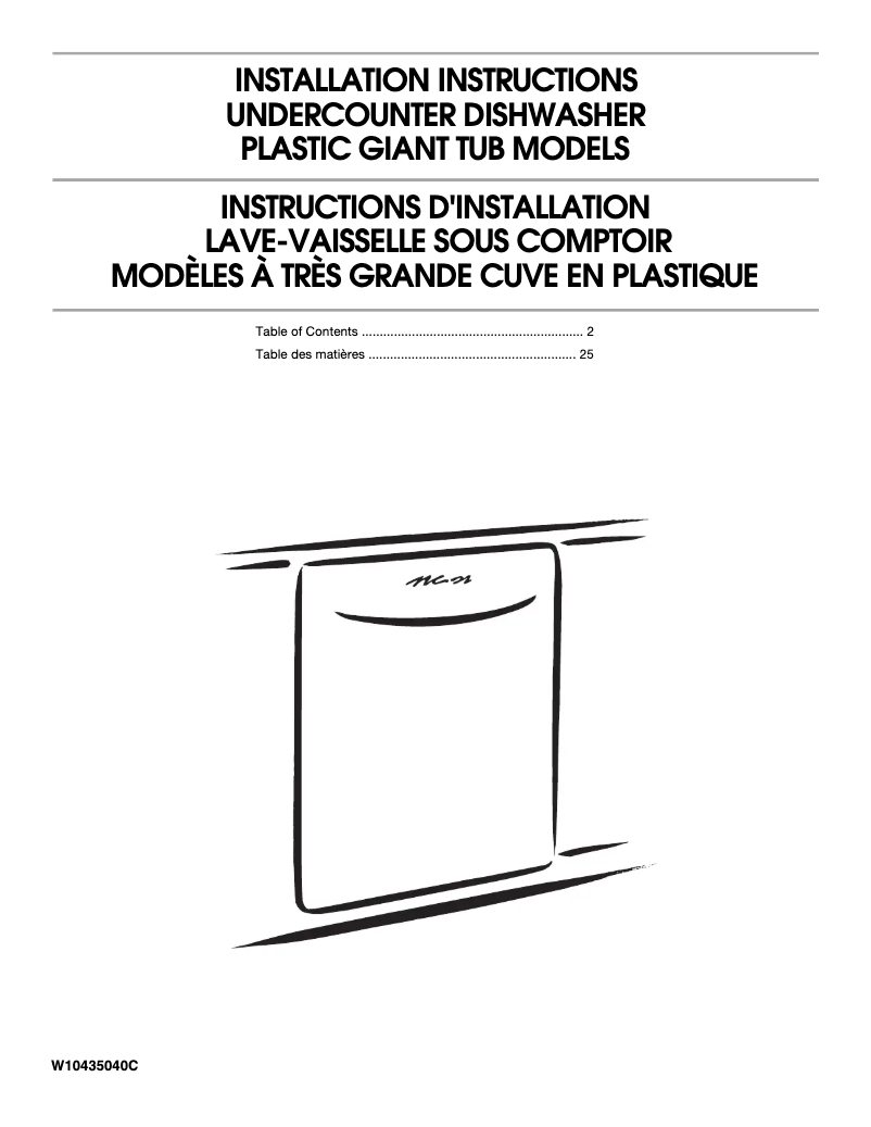 Página 1 del manual Instrucciones / montaje Whirlpool WDF540PADM