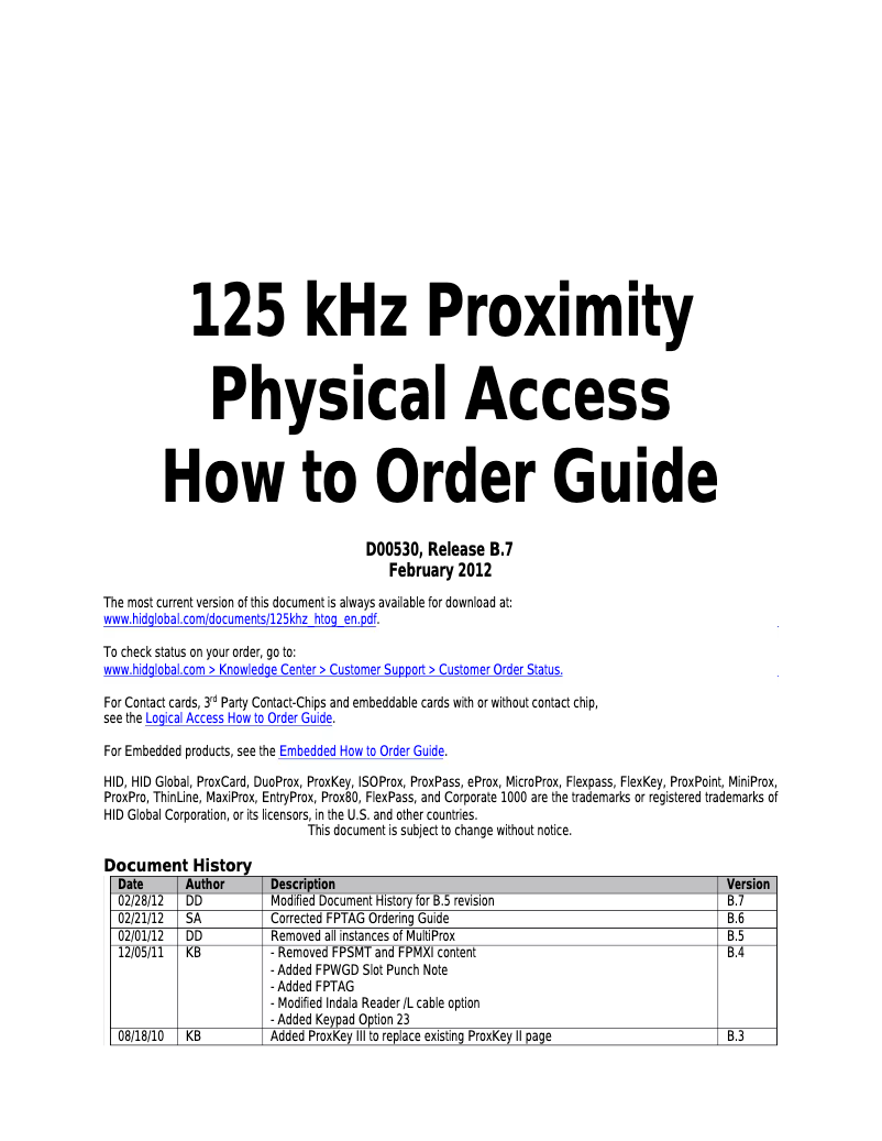 Página 1 del manual Manual de usuario HID Identity ProxPoint Plus 6005