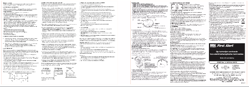 Page 1 de la notice Manuel utilisateur First Alert SA702