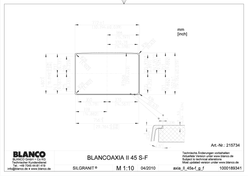 Página 1 del manual Manual de usuario BLANCO AXIA II 45 S-F