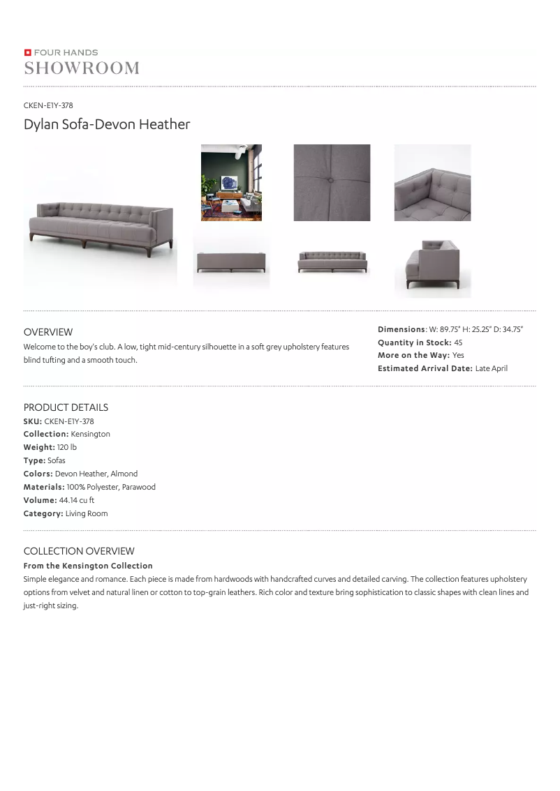 Página 1 del manual Manual de usuario Four Hands CKEN-E1Y-378