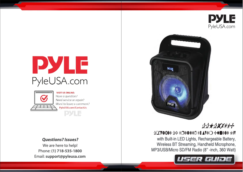 Página 1 del manual Manual de usuario Pyle PPHP87TLB