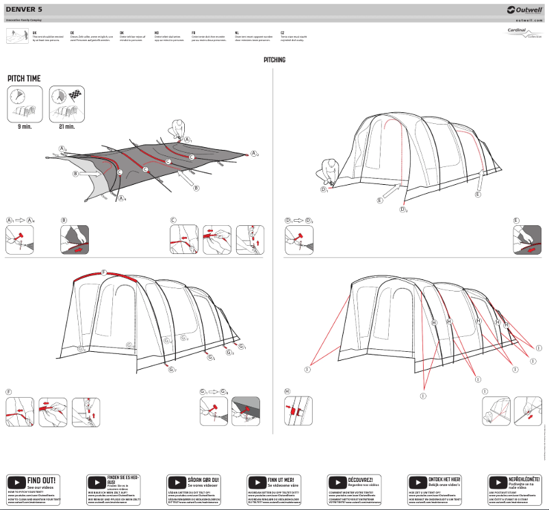 Page 1 de la notice Manuel utilisateur Outwell Denver 5