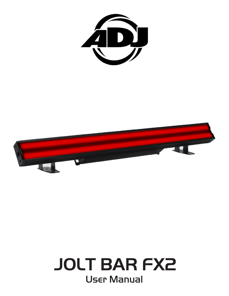 Page 1 de la notice Manuel utilisateur American DJ Jolt Bar FX2