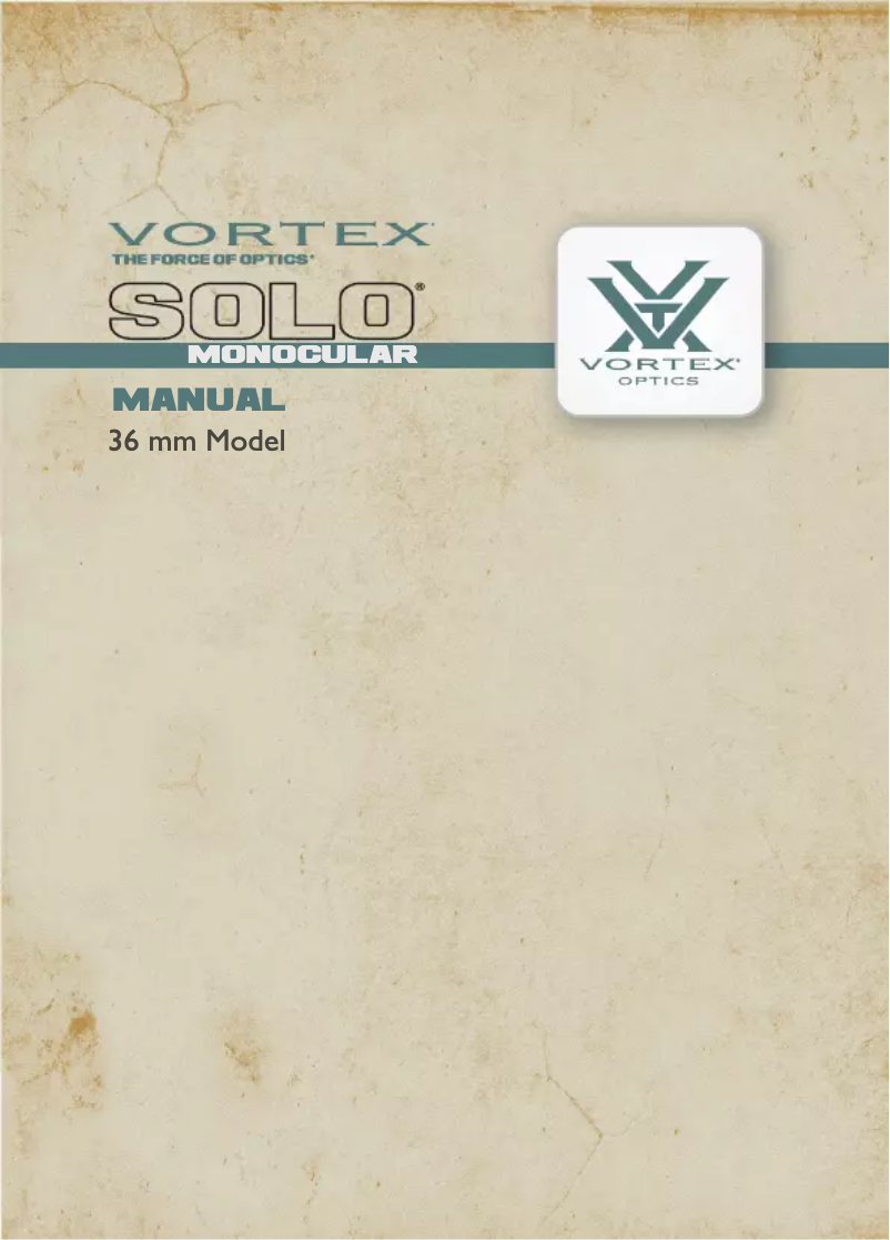 Page 1 de la notice Manuel utilisateur Vortex Solo 10x36