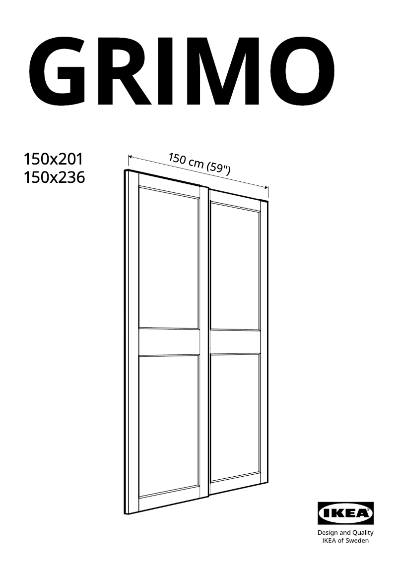 Page 1 de la notice Manuel utilisateur Ikea GRIMO 205.215.27