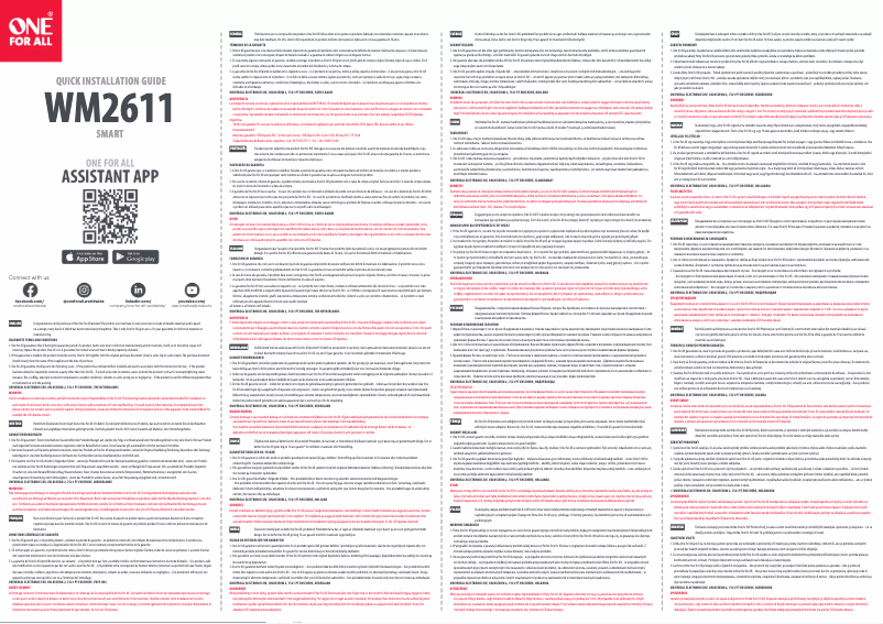 Página 1 del manual Manual de usuario One for all WM 2611