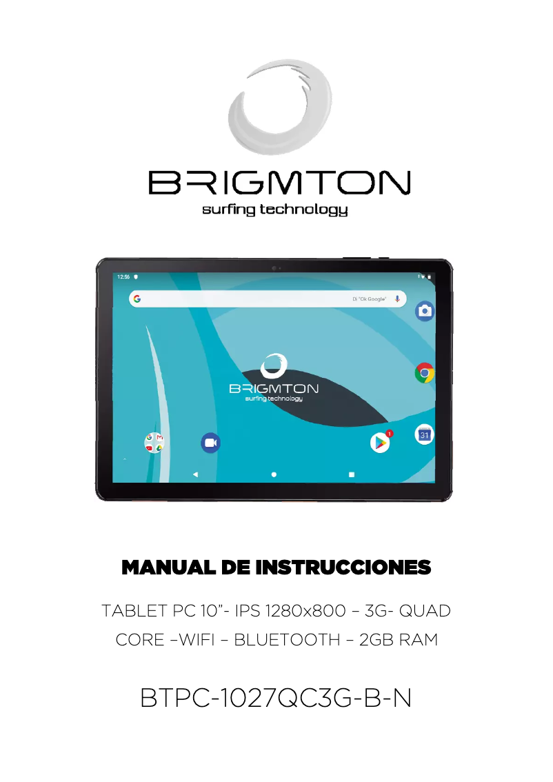 Page 1 de la notice Manuel utilisateur Brigmton BTPC-1027QC3G-B