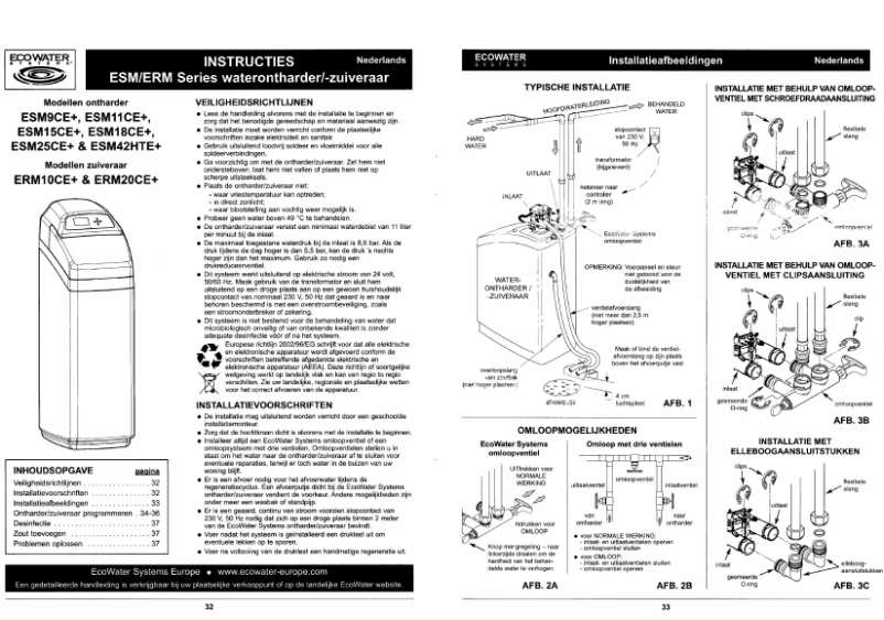 Página 1 del manual Manual de usuario Ecowater ESM18CE+