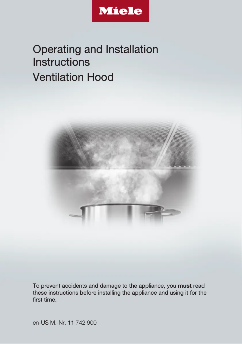 Page 1 de la notice Guide d'installation Miele DA 3466