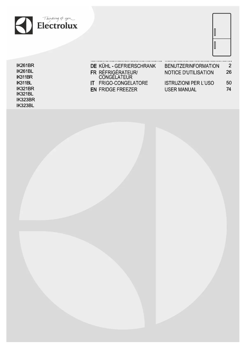 Página 1 del manual Manual de usuario Electrolux IK321BL