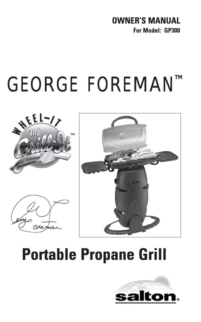 Page 1 de la notice Manuel utilisateur George Foreman GP300