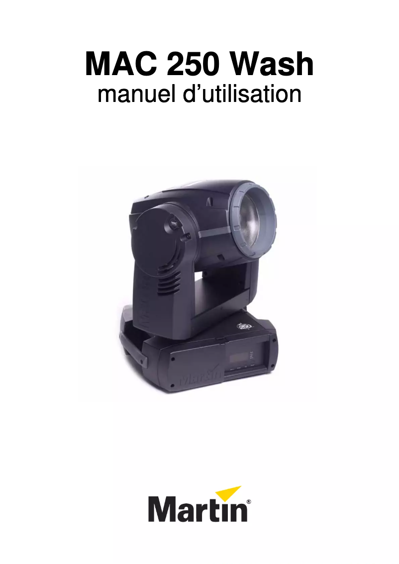 Page 1 de la notice Manuel utilisateur Martin MAC 250 Wash