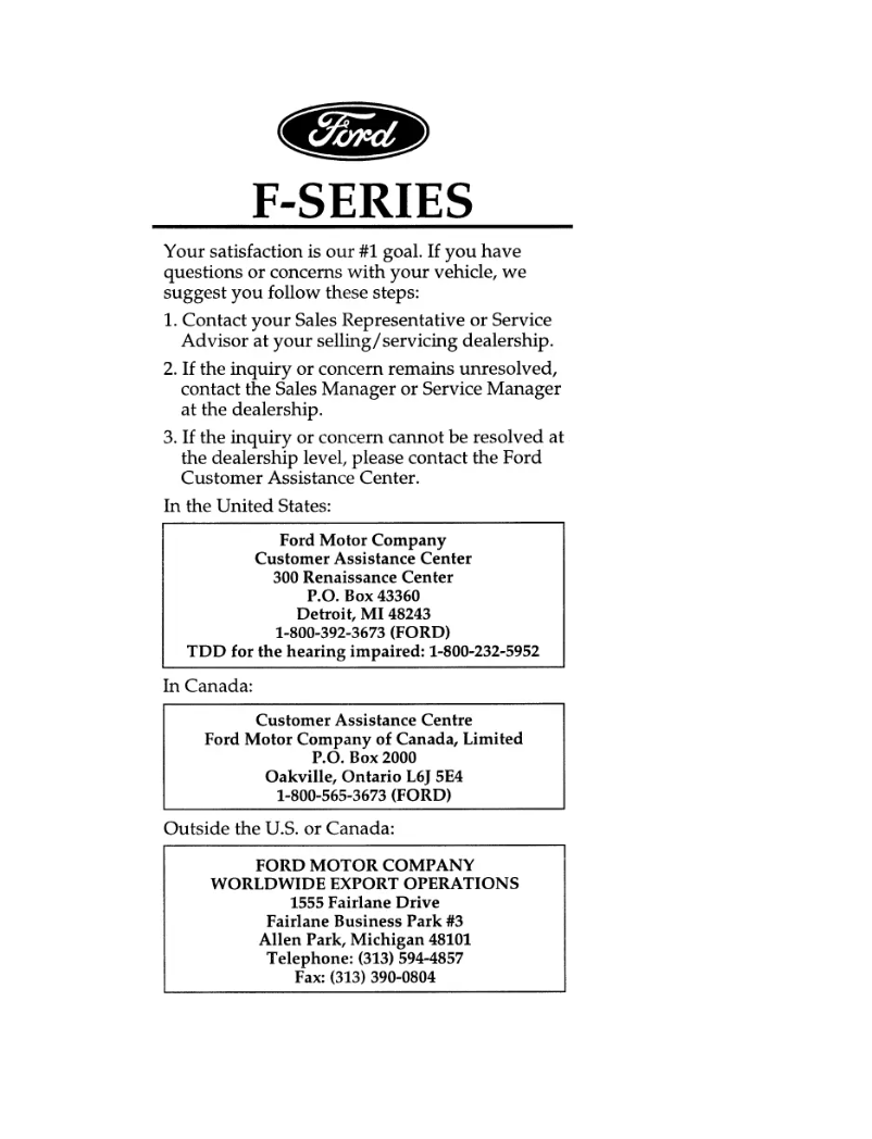 Página 1 del manual Manual de usuario Ford F-150 (1996)