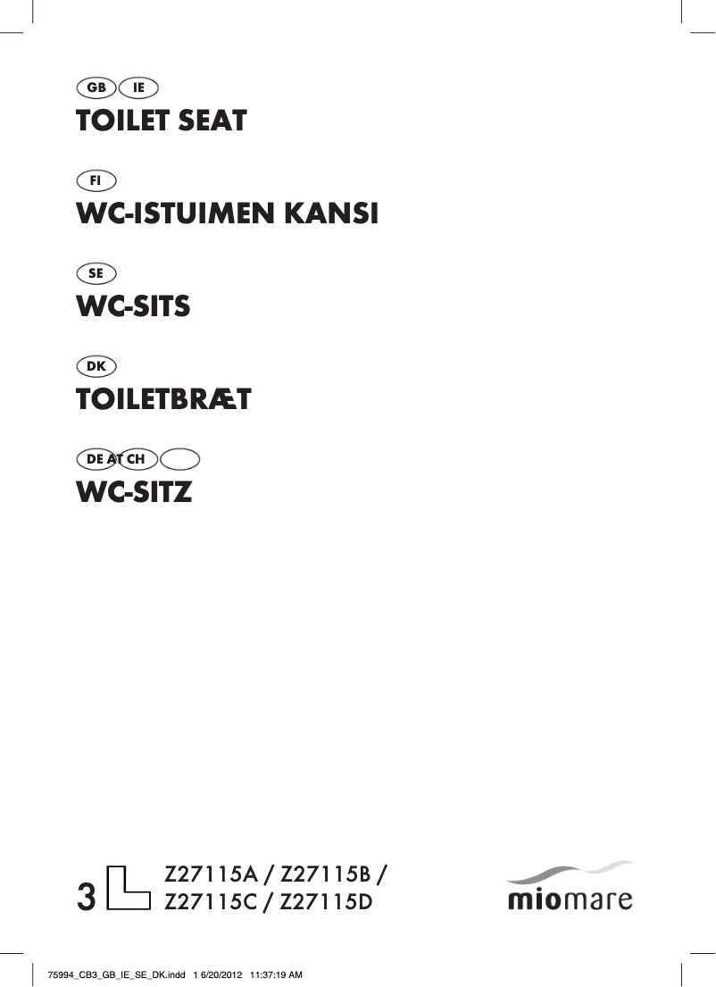 Page 1 de la notice Manuel utilisateur Miomare IAN 75994