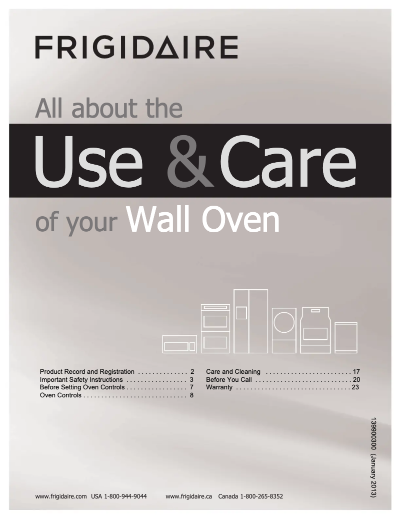 Page 1 de la notice Manuel utilisateur Frigidaire FFET3025PB