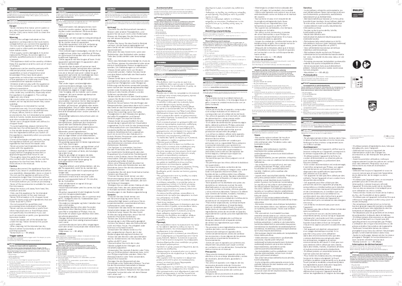 Page 1 de la notice Manuel utilisateur Philips Viva Collection HR2642