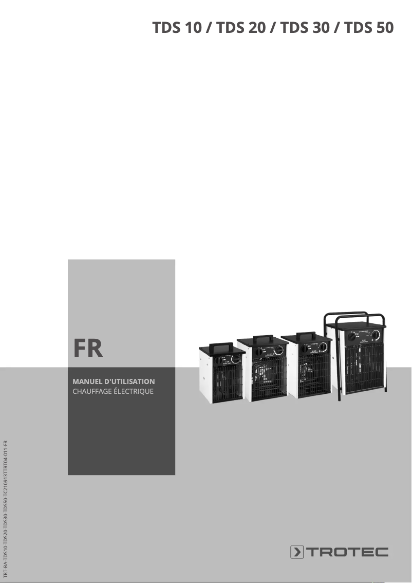 Page 1 de la notice Manuel utilisateur Trotec TDS 30