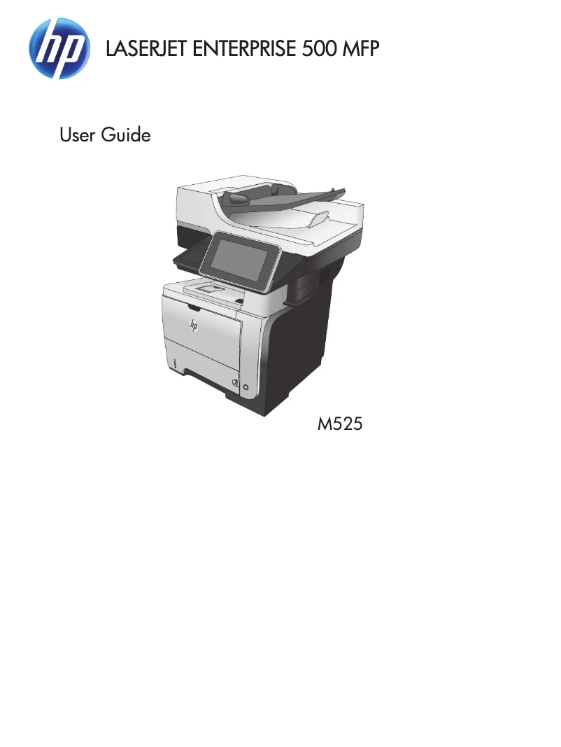 Página 1 del manual Manual de usuario HP LaserJet Enterprise 500 M525