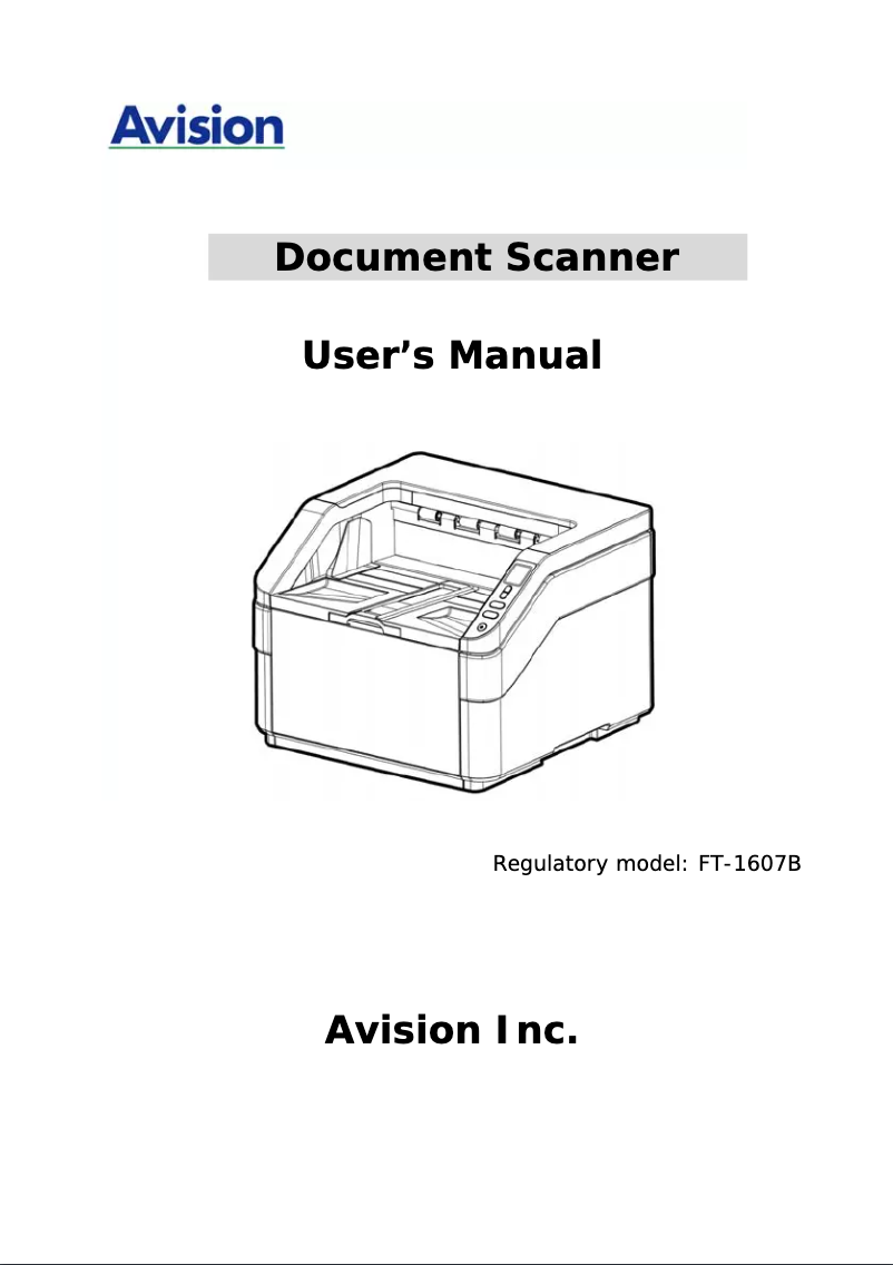 Page 1 de la notice Manuel utilisateur Avision AD8120