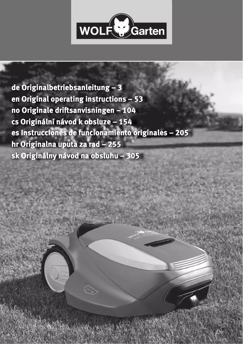 Page 1 de la notice Manuel utilisateur Wolf Garten Robo Scooter 400