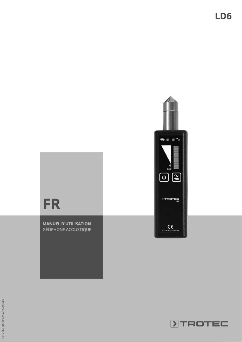 Page 1 de la notice Manuel utilisateur Trotec LD6